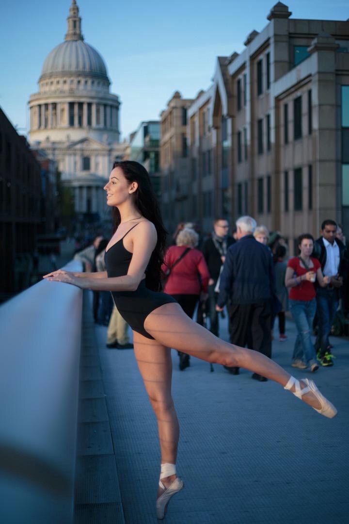 Ballerina on Millennium Bridge