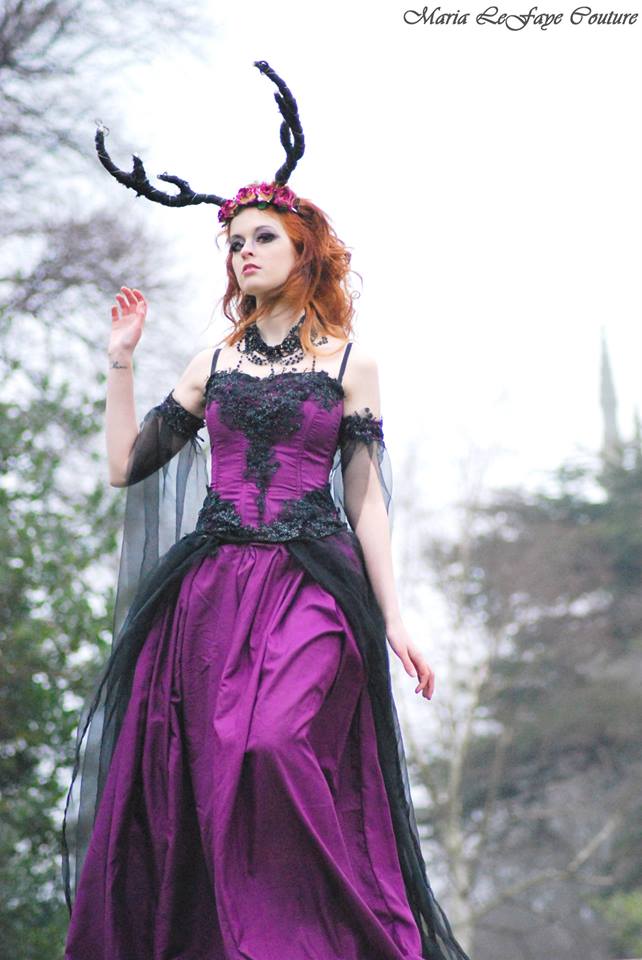 Dress by Maria LeFaye Couture<br />
Model - Chello Chan<br />
Hair and Antlers by myself