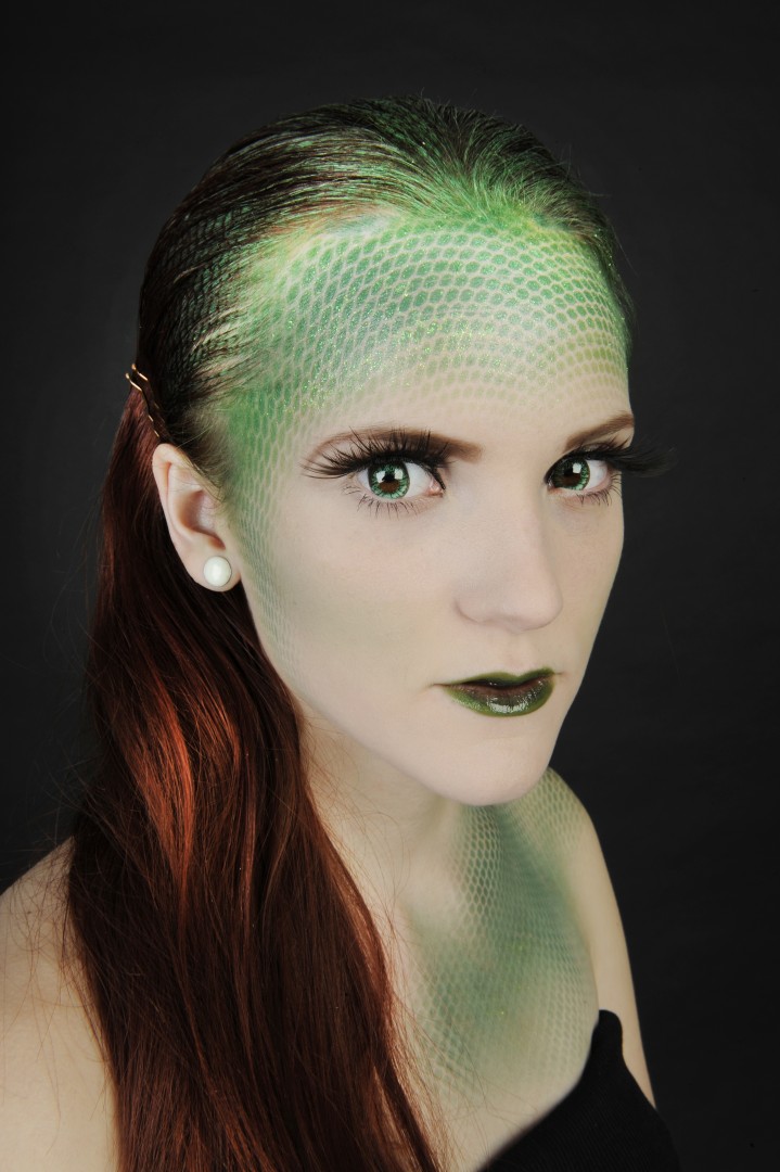 This high fashion look was based on the sin "Envy" and I my inspiration was the Green Eyed Monster.